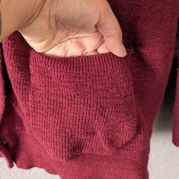Madewell V-neck button-front cardigan Maroon Burgundy EUC - Picture 4 of 9